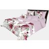Prešívaný prehoz na posteľ v svetlo fialovej farbe s dokonalou potlačou ružových pivonií Šírka: 200 cm | Dĺžka: 220 cm