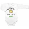 Body dlhý rukáv Roste ze mě pěkné kvítko Baby Nellys biele