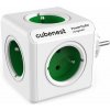 Cubenest Powercube Original, 5× zásuvka, bílá/zelená, dětská pojistka, uzemnění, max. 16A/250V~3680W/50-60Hz PC120GN