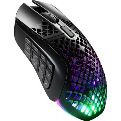 Steelseries Aerox 9 Wireless herná myš bezdrôtový, Bluetooth® optická čierna 18 tlačidlo 18000 dpi podsvietenie, je možné znovu nabíjať; 62618