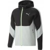 Pánska športová mikina Puma, EVOSTRIPE FULL-ZIP HOODIE DK čierna,sivá,svetlo zelená S