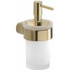 Biely/v zlatej farbe nástenný sklenený dávkovač mydla 110 ml Gedy Pirenei – Sapho