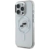 Karl Lagerfeld IML MagSafe kryt na iPhone 16 Pro (KLHMP16LHLSKCH) - biela kovová Karl&Choupette hlava