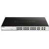 D-Link DGS-1210-28P 28-portový gigabitový Smart+ PoE switch, 24x GbE PoE+, 4x RJ45/SFP, PoE 193W