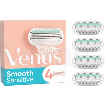 Gillette Venus Smooth Sensitive náhradné hlavice 4 ks