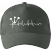 EKG šípky - Šiltovka so zahnutým šiltom a látkovou sponou - Univerzálna veľkosť ( Tmavá bridlica (sivá so zeleným nádychom) )