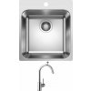 Blanco SUPRA 400-IF/A R12 nerez kartáčovaný 526352 + Blanco MIDA chróm 517742