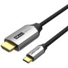 Vention Cotton Braided USB-C to HDMI Cable 1 m Black Aluminum Alloy Type CRBBF