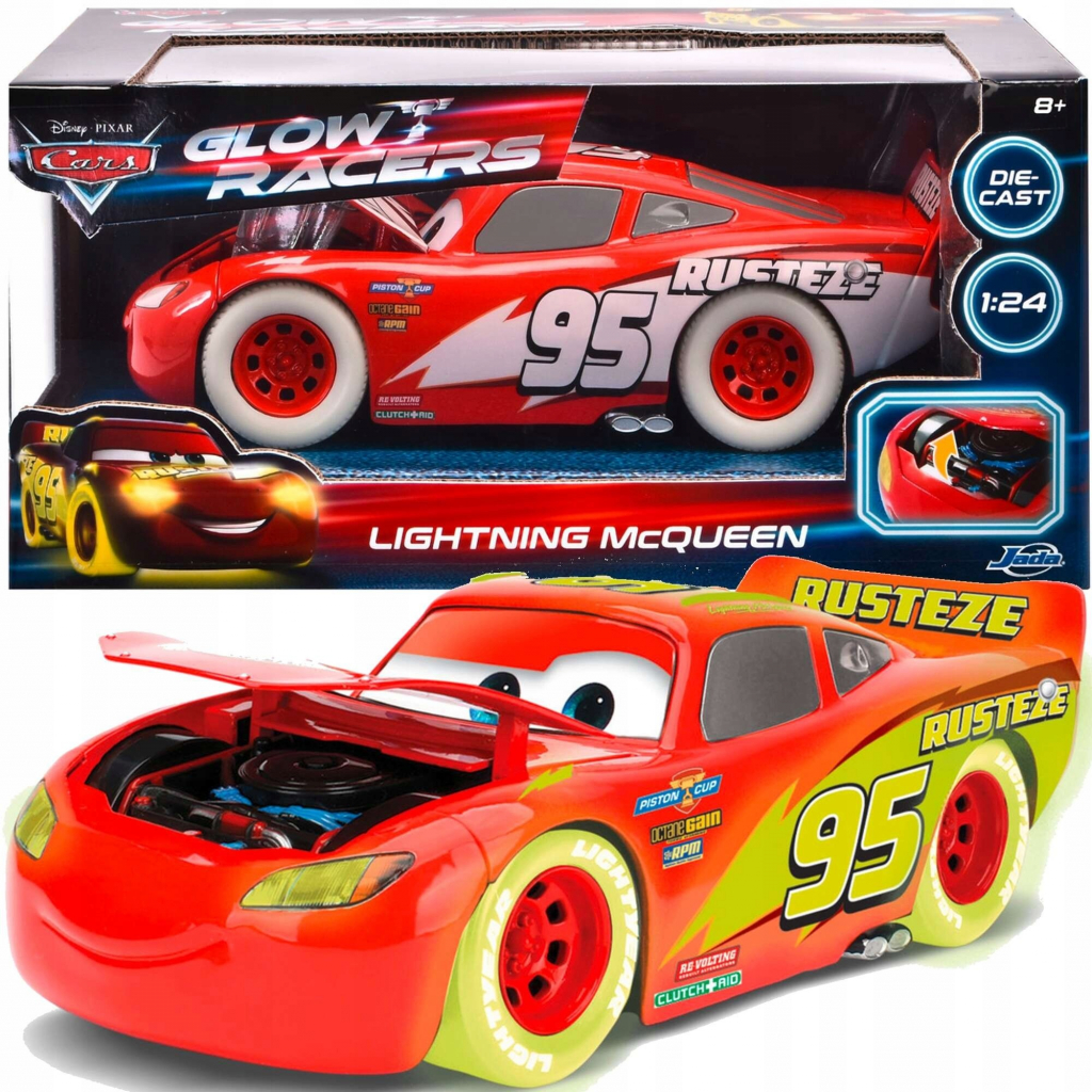 JADA TOYS Disney Pixar Cars Lightning McQueen Glow