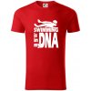 Swimming is in my DNA - Tričko z organickej bavlny - S ( Červená )