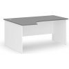 Rohový kancelársky písací stôl PRIMO WHITE, 160x120 cm, ľavý, biela/grafit