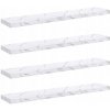 Nástenné poličky Nástenný 4 pcs Biely mramor 120 x 23,5 x 4 cm