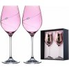 Diamante poháre na biele víno Silhouette City Pink s kryštálmi Swarovski 360 ml 2KS