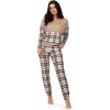 Dámske pyžamo Hamana Barbara - komplet cappuccino Farba: Béžová, Veľkosť: 2XL