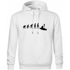 Evolúcia kajak - Oversized mikina pánska Moon - kratšia + širšia - 3XL ( Biela )