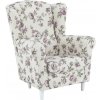 Kreslo CHARLOT ušiak látka rose 18