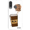 Picasee silikónový prehľadný obal pre Huawei P30 Lite - Cute coffee
