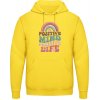 AWDis Hoodie Mikina - Pozitívna myseľ, život - Slnečná žltá - L - Pánske