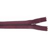 Nedeliteľný jemný plastový špirálový zips (veľkosť číslo 3) rôzne farby - dĺžka 12 cm - 60 cm 25 cm Vínová