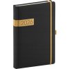 NOTIQUE Denný diár Twill 2026, čierno-zlatý, 15 x 21 cm