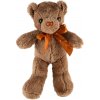 Teddies Medveď/Macko s mašľou plyšový 30cm hnedý