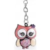 Kovový prívesok na batoh / kľúče sova, strom života pink 1ks