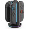iPega SW2051 Nabíjacia Stanica s RGB pre JoyCon Ovládače Nintendo Switch 2 Black 6974363712464