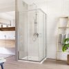 Sprchovací kút Mereo LIMA, štvorec, 80 cm, chróm ALU, sklo číre, CK608A33K