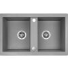 Laveo Barbados, 2-komorový granitový drez 780x480x185 mm, šedá, LAV-SBB_520T