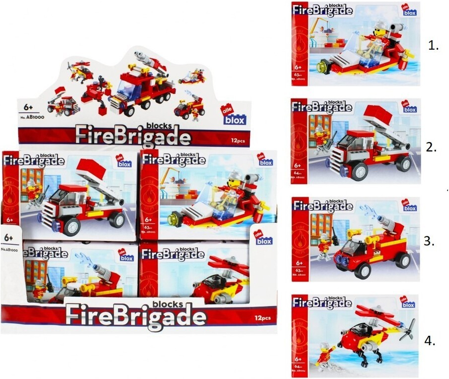 Alleblox FireBrigade 64-64ks/4druhy - 2