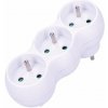 Solight Rozbočovací adaptér s podperou, 3× 10 A/230 V biely P101
