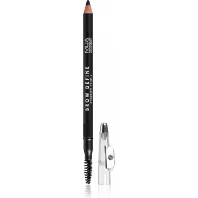 MUA Makeup Academy Brow Define dlhotrvajúca ceruzka na obočie s kefkou odtieň Black 1,2 g