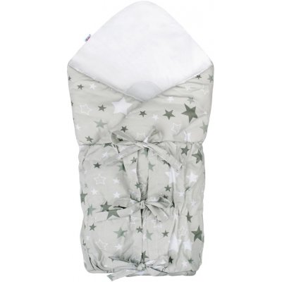 Klasická šnurovacia New Baby Zavinovačka sivá hviezdičky sivé Bavlna/Polyester 70x70 cm