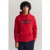 MIKINA GANT ARCH SCRIPT HOODIE RUBY RED