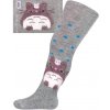 Bavlnené pančucháče 3D New Baby sivé so sovou veľ.80-86