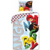 Halantex Obliečky Angry Birds písmená bavlna 140x200 70x80