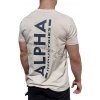 Alpha Industries BACKPRINT T tričko pánske jet stream white Farba: béžová, Veľkosť: XL