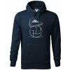 Futbalová lopta kopačka jedným ťahom - Mikina pánska Cape s kapucňou - XL ( Tmavomodrá (veľmi tmavá - skoro čierna) )