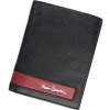 Pierre Cardin CB TILAK26 330 RFID čierno-červená pánska kožená peňaženka 9,5 x 13,3 cm