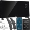 Čierny sklenený konvektor s LCD, diaľkovým ovládaním a WiFi 2500W (1) (Geko G80447)