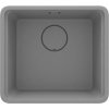 Deante Momi, 1-komorový granitový drez 500x450x230 mm s úsporným sifónom, šedá metalíza, DEA-ZKM_S10A