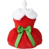 Vianočné šaty pre psy a mačky Červená S