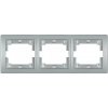 Rámik trojnásobný PRESTIGE - horizontálny (3M-H), strieborná 6703.S