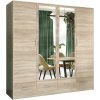 | Šatní skriňa so zrkadlom SANNA 200x215 cm dub sonoma | MT0055