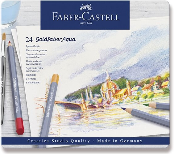 Aquarelové pastelky Goldfaber set 24 ks farebné