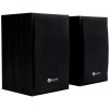 Repro C-TECH SPK-09, 2.0, drevenné, čierne, USB SPK-09BK