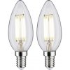 Paulmann 70453 LED En.trieda 2021 F (A - G) E14 sviečkový tvar 4.8 W neutrálna biela (Ø x v) 35 mm x 98 mm 2 ks; 70453