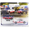 Mattel hot wheels Chevrolet Silverado 3500 Pick-up s prívesom Car Transporter + Chevrolet Nova 1963 1:64 Biela červená modrá