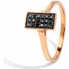 Blink-Blink Prsteň z ružového zlata s čiernymi diamantami 0.17 ct 1477RCDG