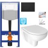 CERSANIT predstenový inštalačný systém s čiernym tlačidlom K97-0637 + WC JIKA LYRA PLUS RIMLESS + SEDADLO duraplastu SLOWCLOSE K97-526 0637 LY2
